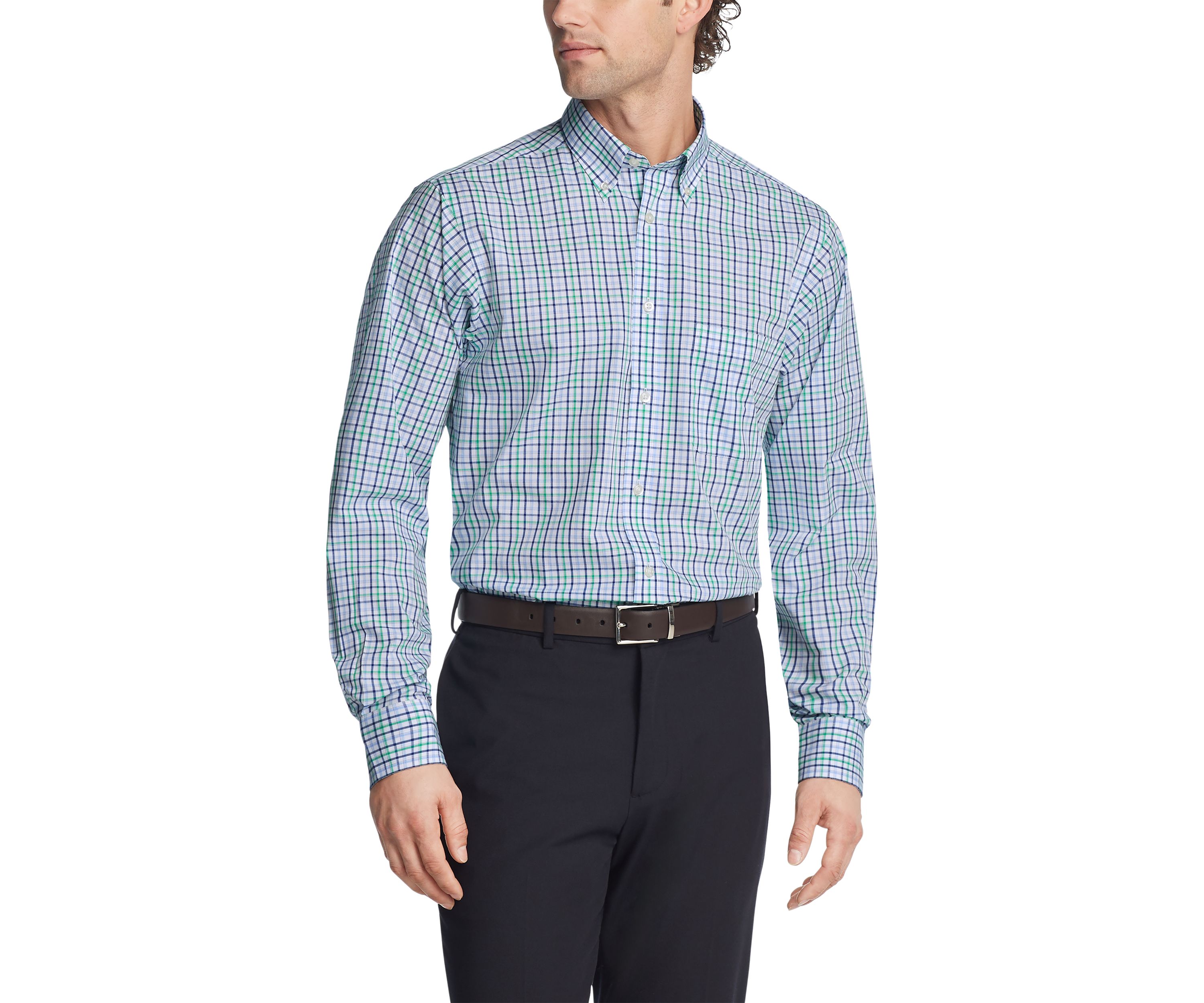 Regular Fit Allover Printed Stretch Dress Shirt