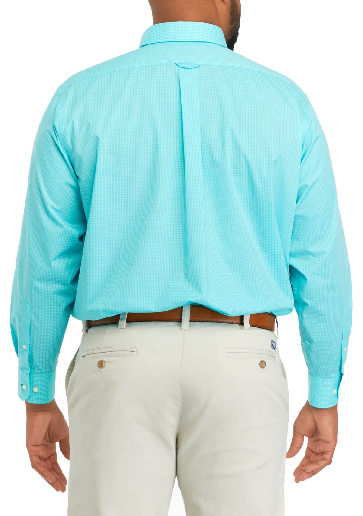 Mens Big Allover Stretch Dress Shirt