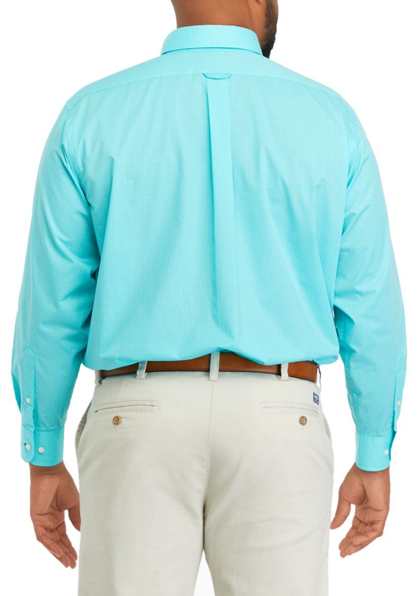 Mens Big Allover Stretch Dress Shirt