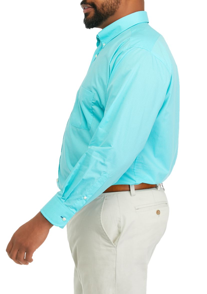 Mens Big Allover Stretch Dress Shirt