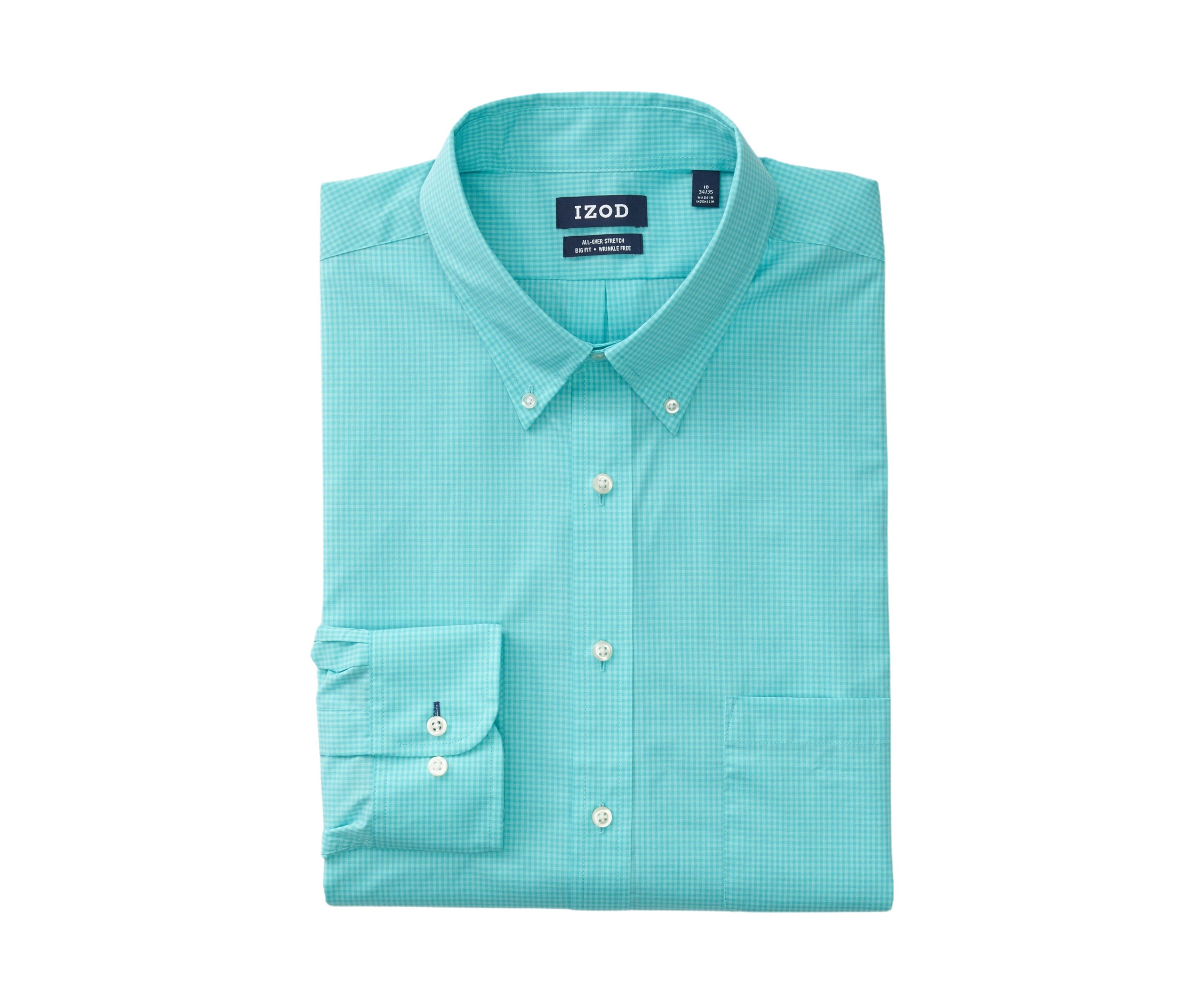 Mens Tall Allover Stretch Gingham Dress Shirt