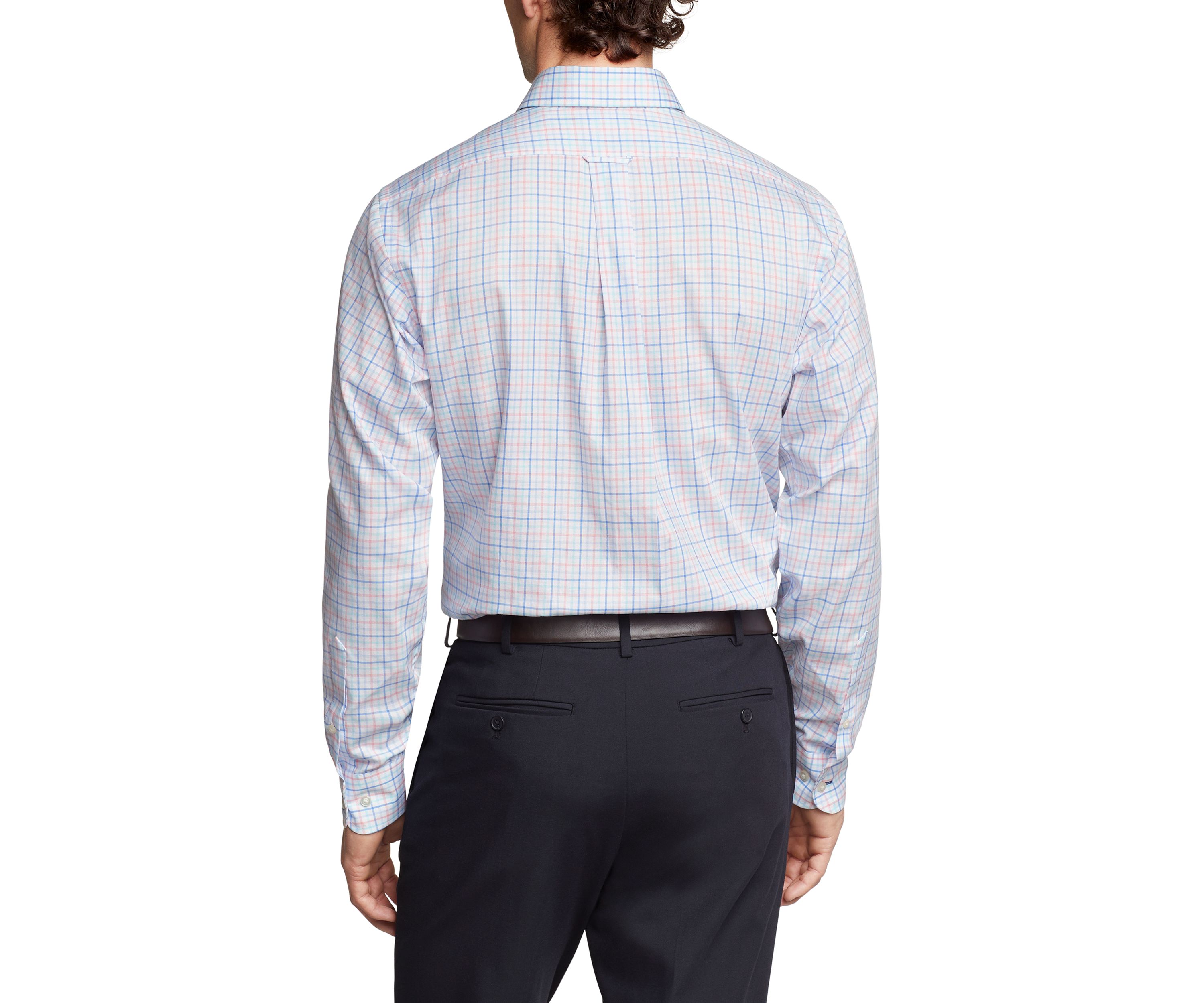 Mens Dress Shirt Regular Fit Stretch Solid Button Down Spread Collared Shirt