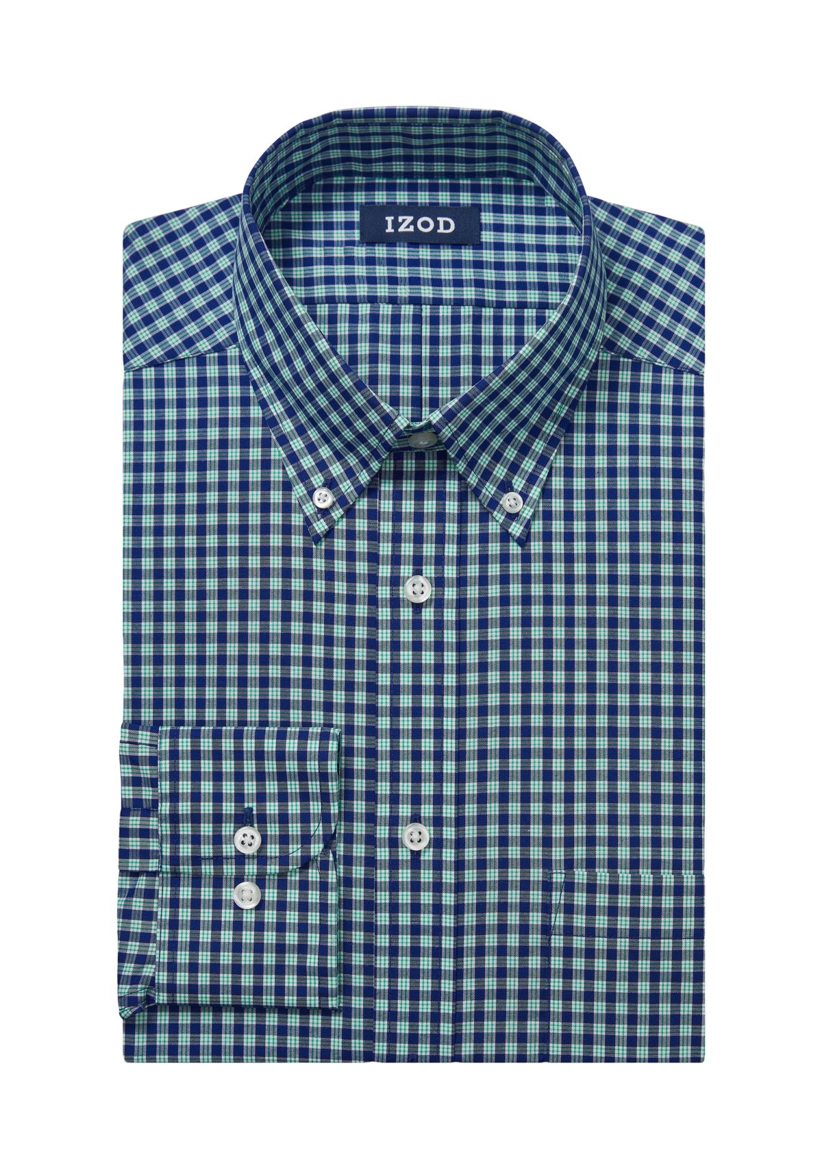 Mens Big Plaid Printed Stretch Dress Shirt