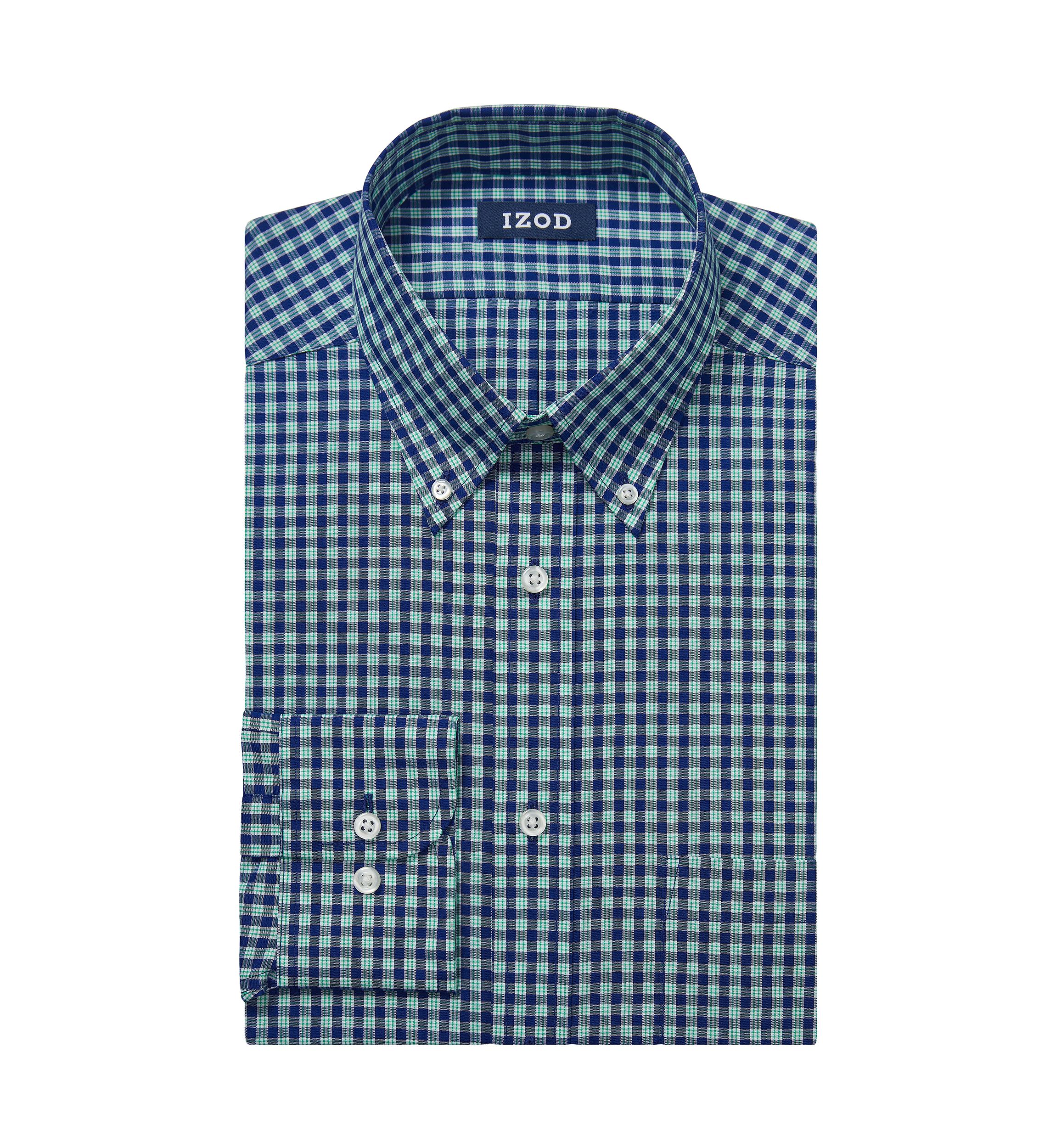 Mens Tall Plaid Printed Stretch Dress Shirt