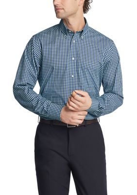 Men's Tall Plaid Printed Stretch Dress Shirt