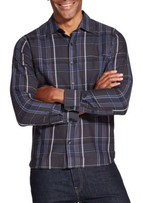 Van Heusen Never Tuck Long Sleeve Button Down Shirt Belk