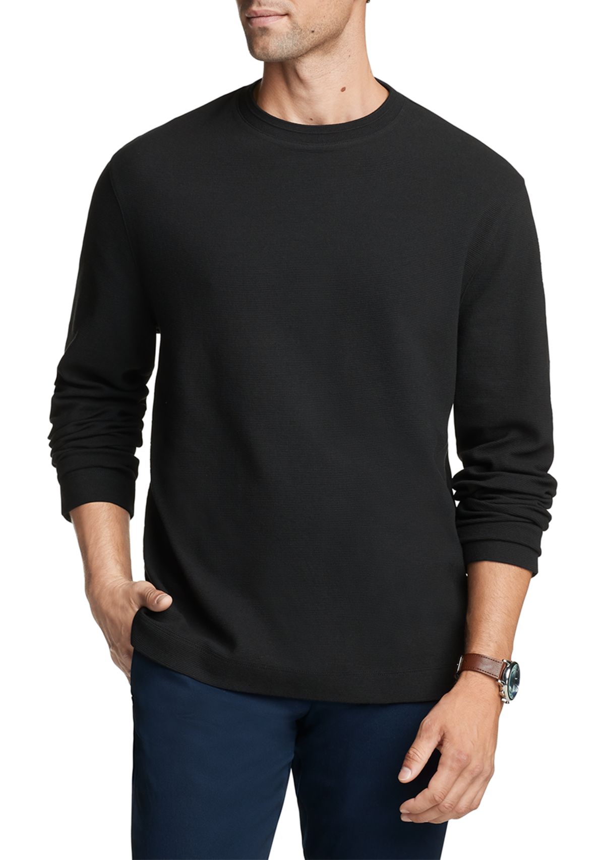 Mens Long Sleeve Crew Neck Shirt