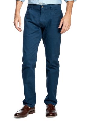 Van Heusen Never Tuck Slim Fit 5 Pocket Stretch Twill Pants | belk