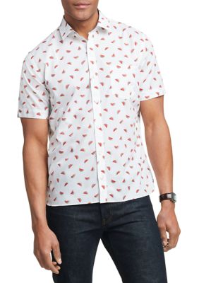 Van Heusen Men's Never Tuck Slim Fit Short Sleeve Shirt | belk