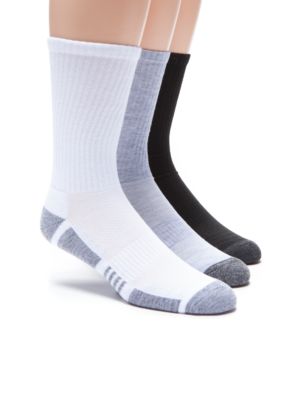 ZELOS 3-Pack Athletic Crew Socks - Marled Sole | belk