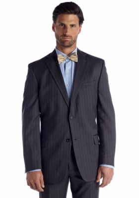 Palm Beach Classic Fit Bishop Grey Stripe Suit Separate Coat | belk