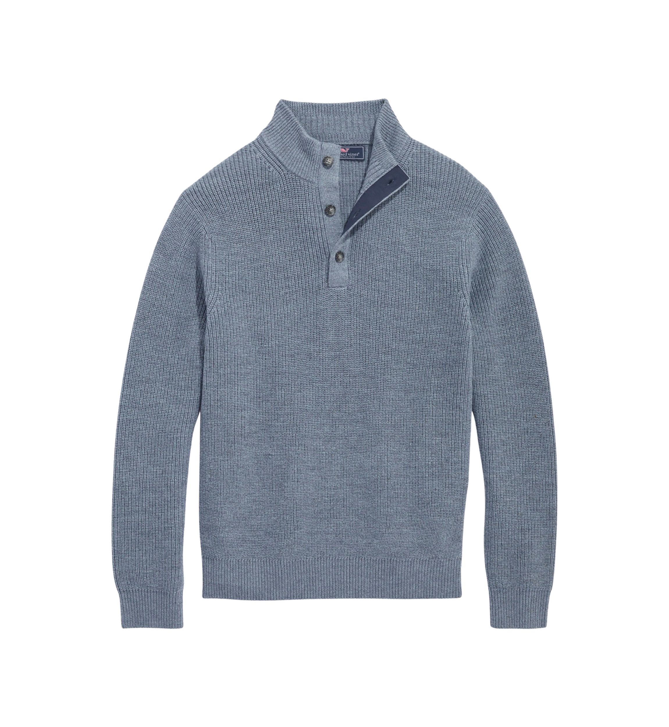 Mens Cellarman Button Mock Sweater