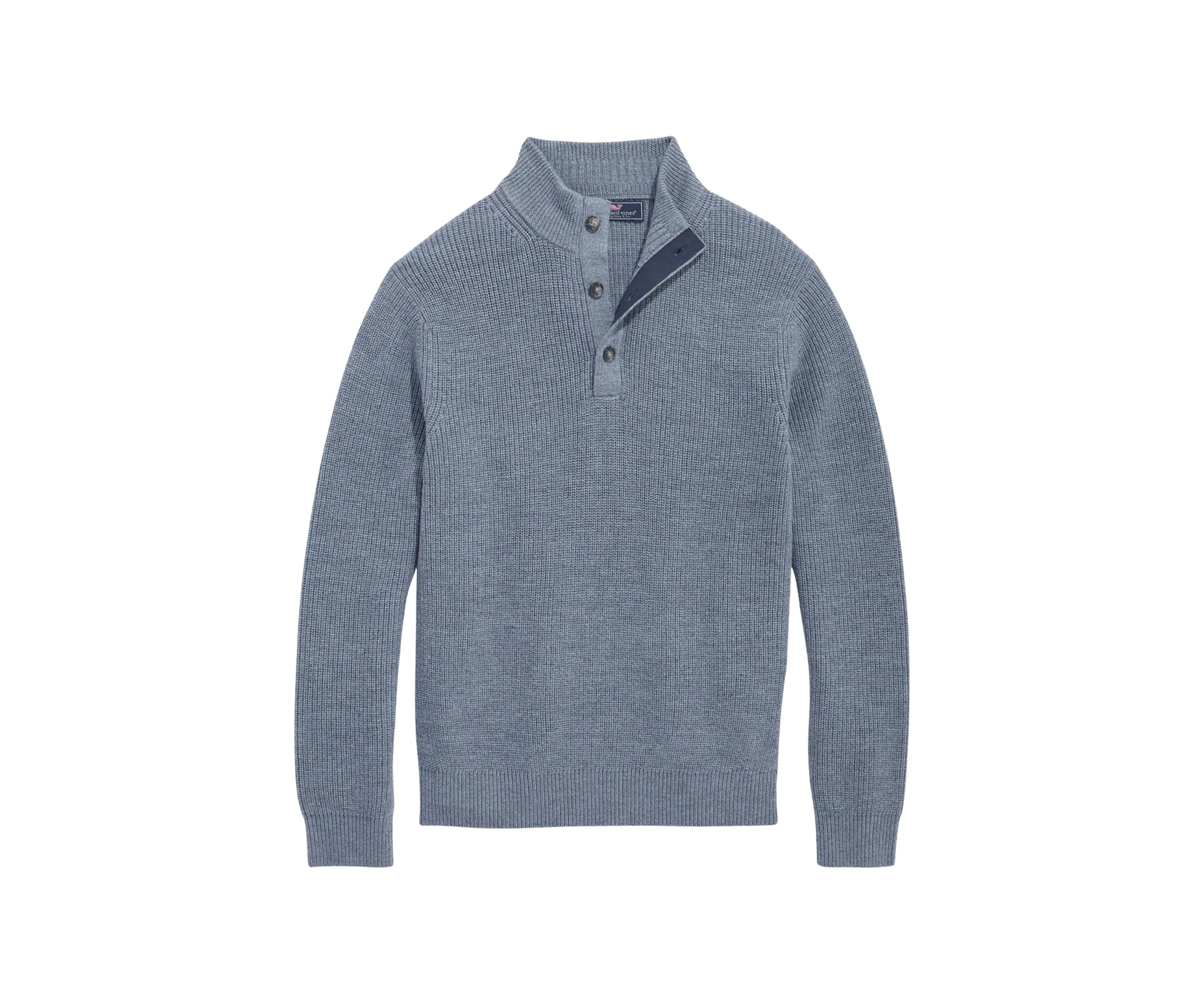 Mens Cellarman Button Mock Sweater