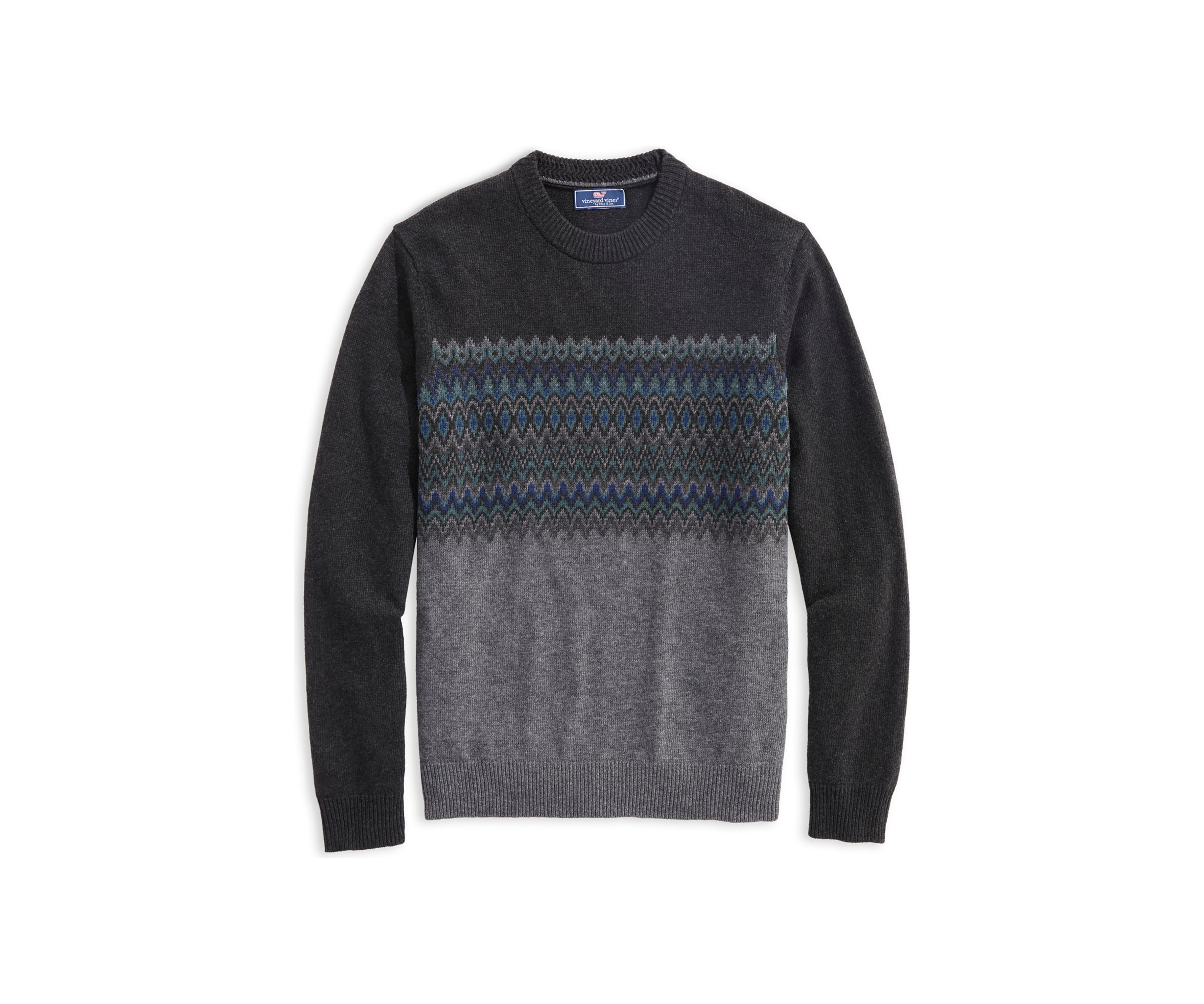 Mens Fair Isle Crew Neck Sweater
