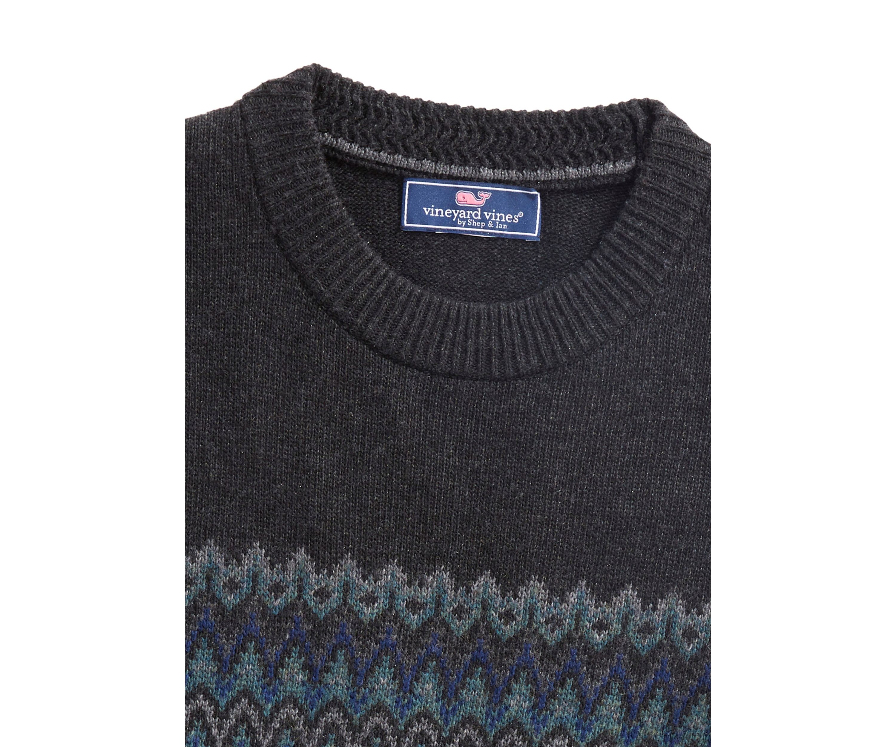 Mens Fair Isle Crew Neck Sweater