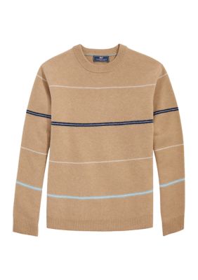 Wool Striped Crew Neck Sweater