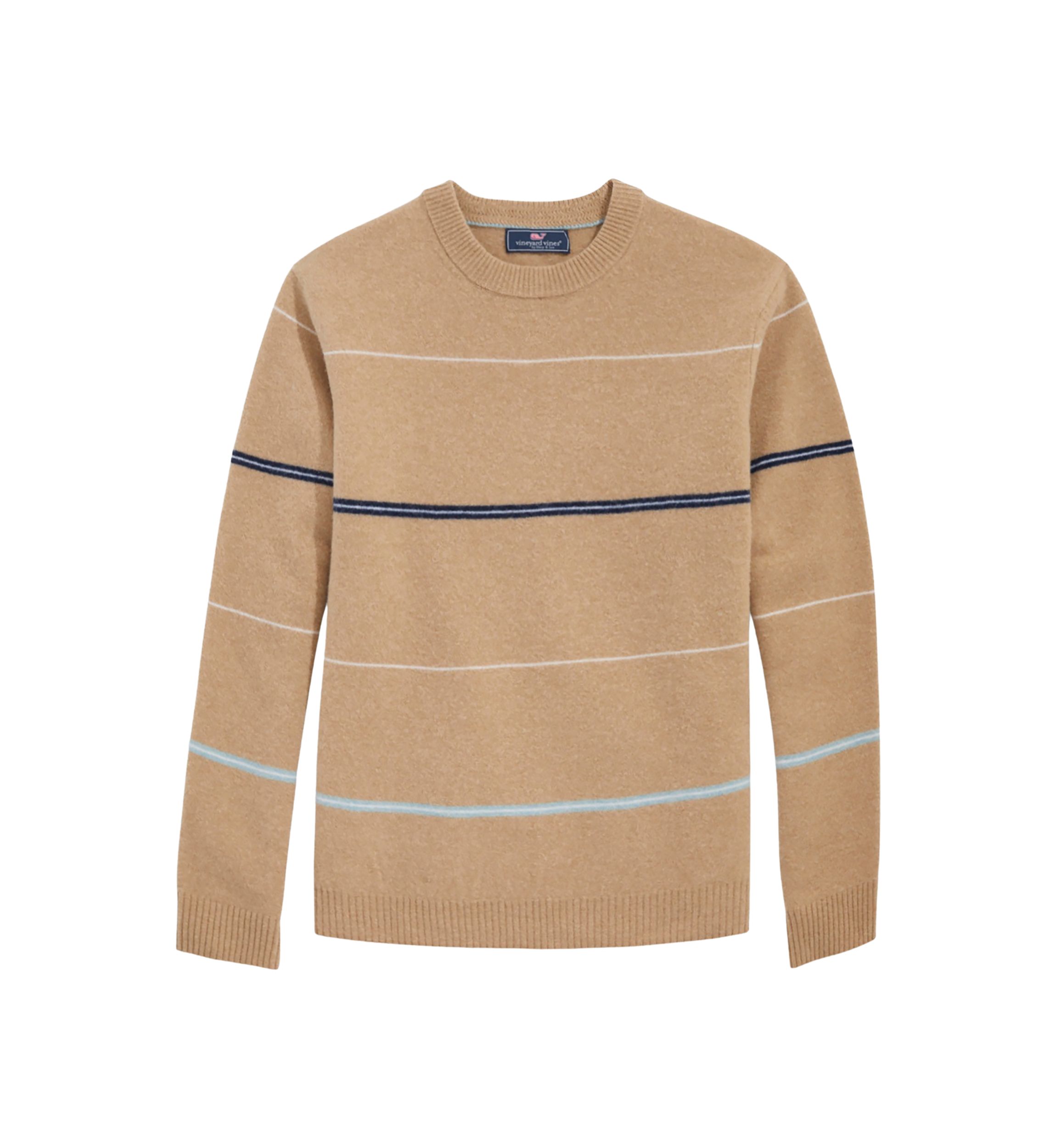 Wool Striped Crew Neck Sweater