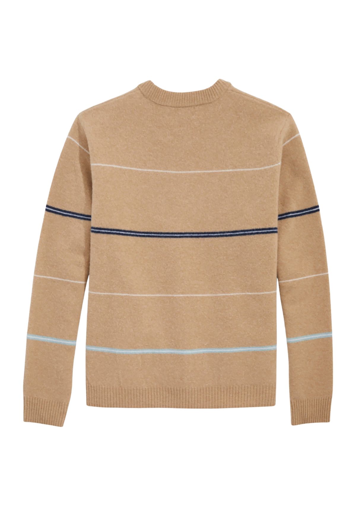 Wool Striped Crew Neck Sweater