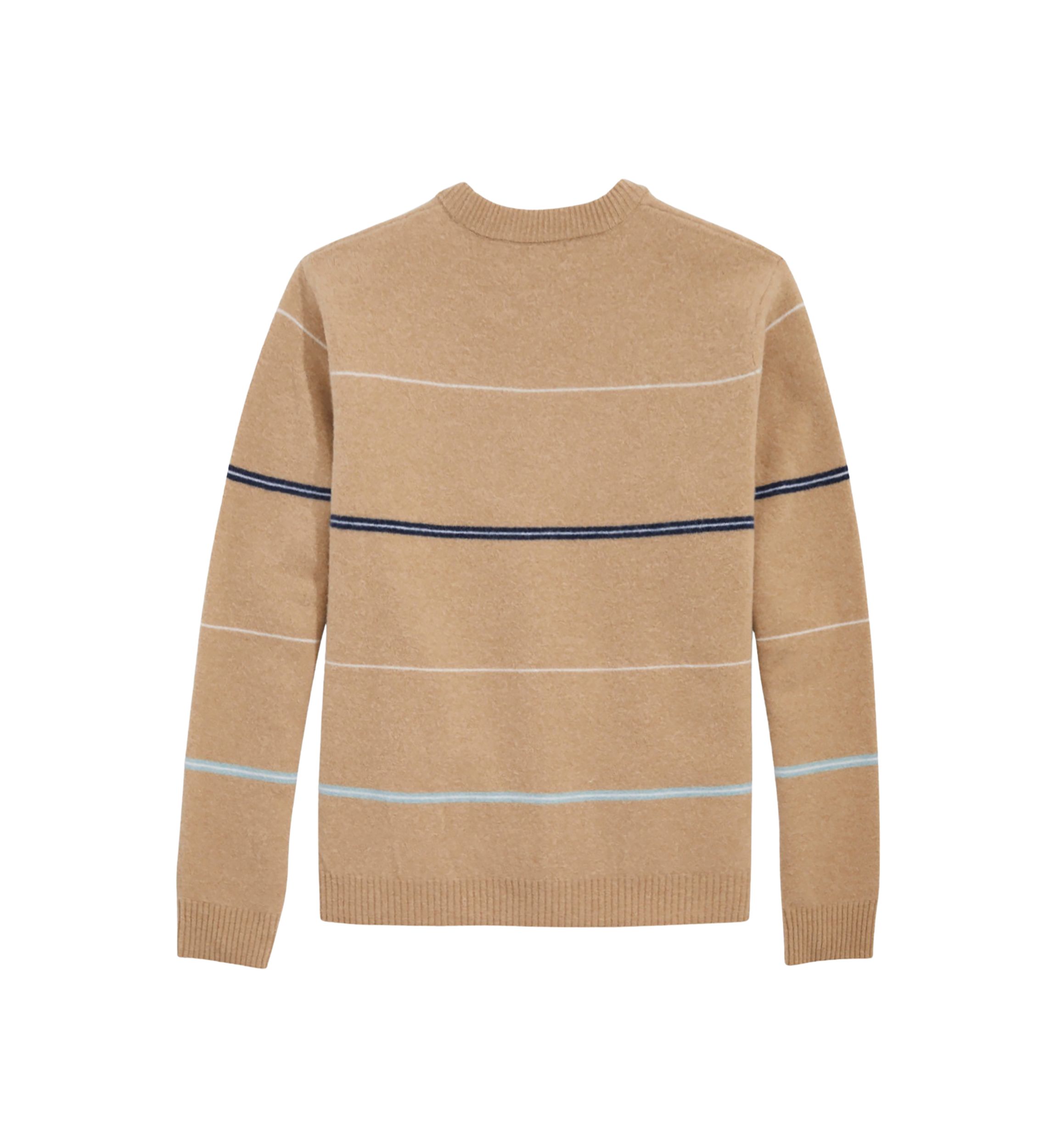 Wool Striped Crew Neck Sweater