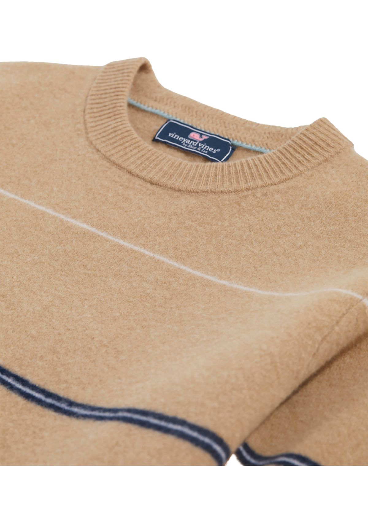 Wool Striped Crew Neck Sweater