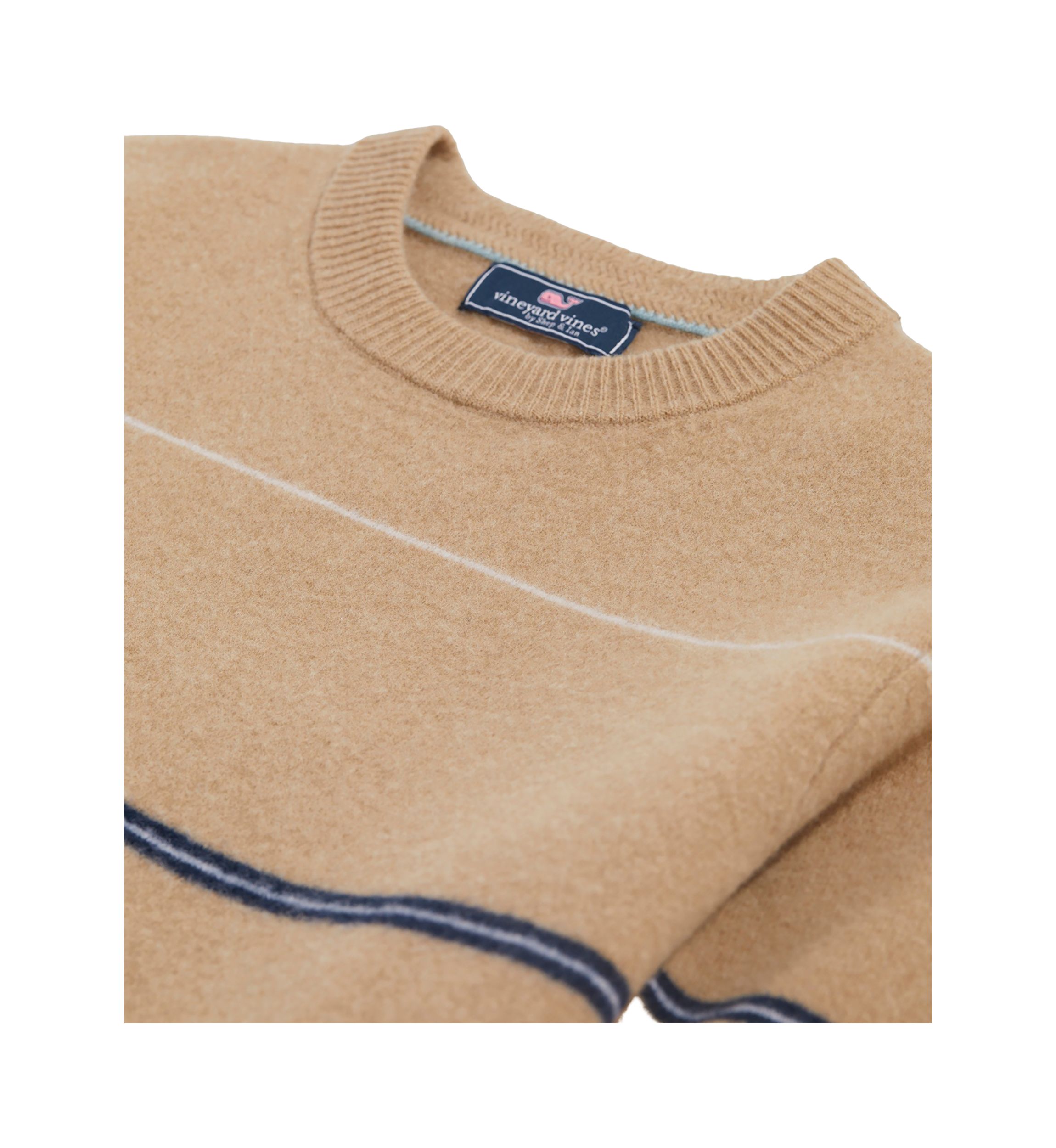 Wool Striped Crew Neck Sweater