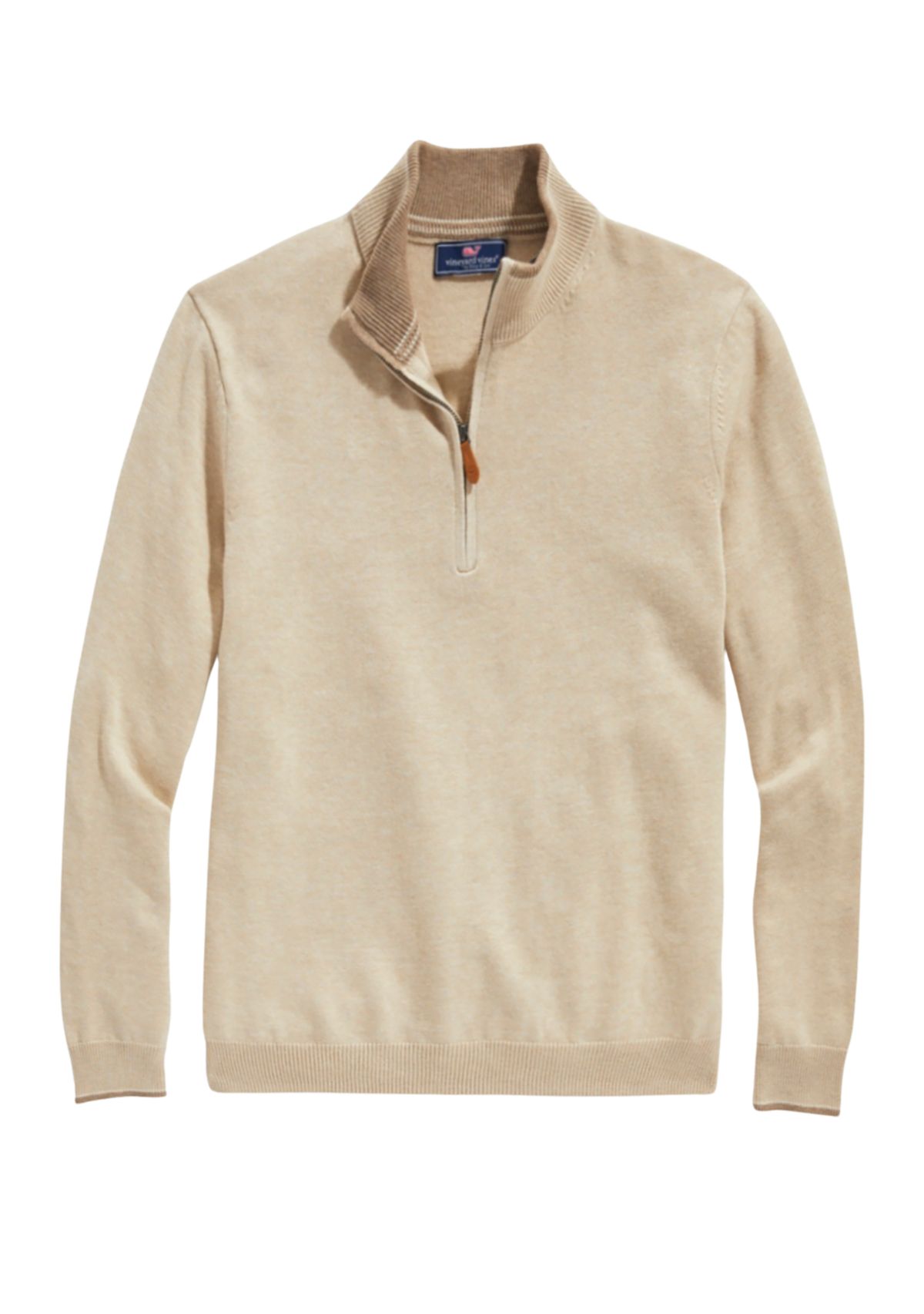 Mens Boathouse Tipping Solid Quarter Zip Sweater