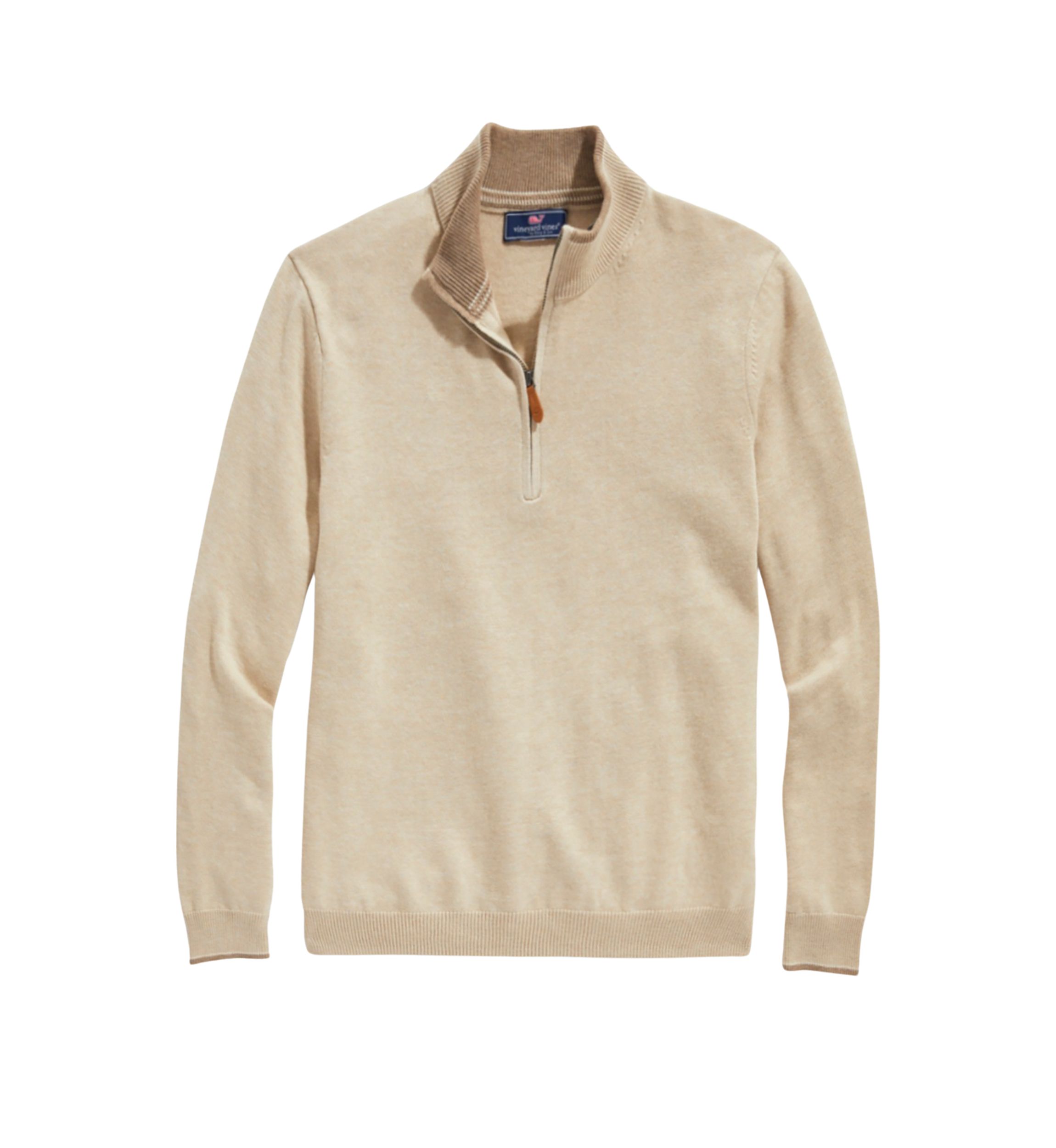 Mens Boathouse Tipping Solid Quarter Zip Sweater