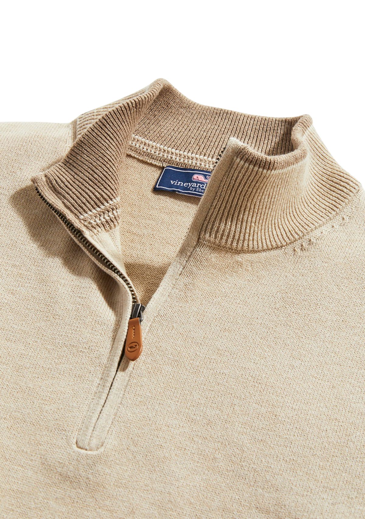 Mens Boathouse Tipping Solid Quarter Zip Sweater