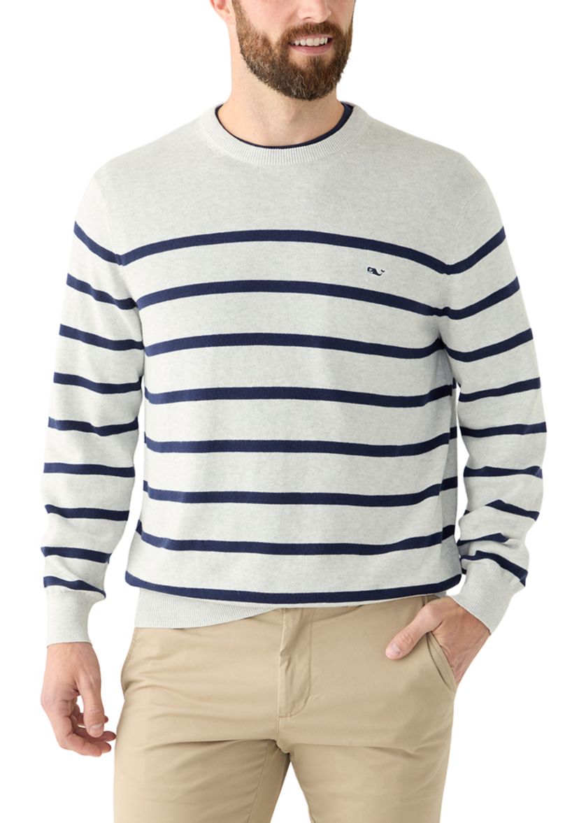 Mens Striped Crew Neck Sweater