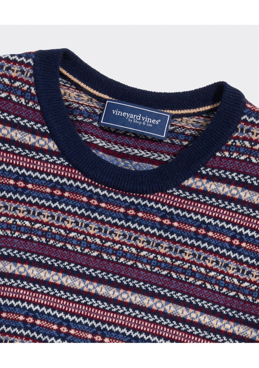 Wool Fair Isle Print Sweater 