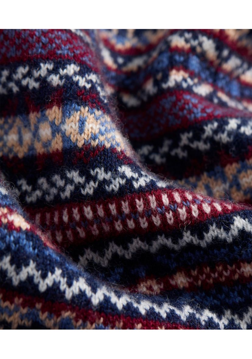 Wool Fair Isle Print Sweater 