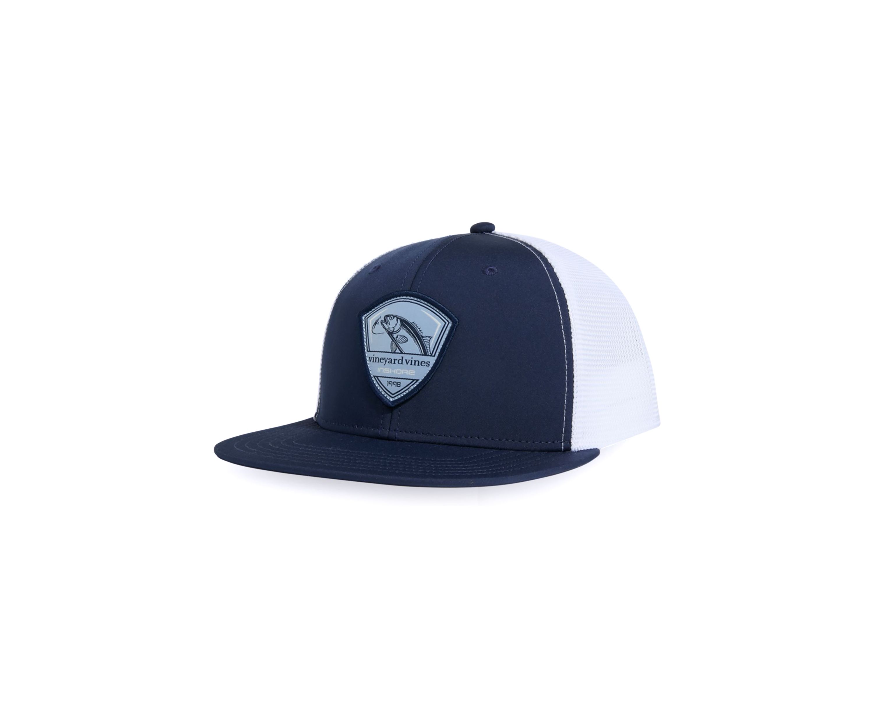 Fishing Patch Flat Brim Trucker Hat