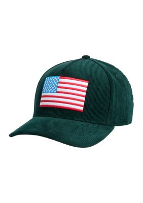 Vineyard Vines Men's Corduroy American Flag Trucker Hat