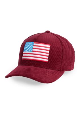 Vineyard Vines Men's Corduroy American Flag Trucker Hat