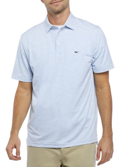 Men's St. Jean Stripe Performance Sankaty Polo Shirt