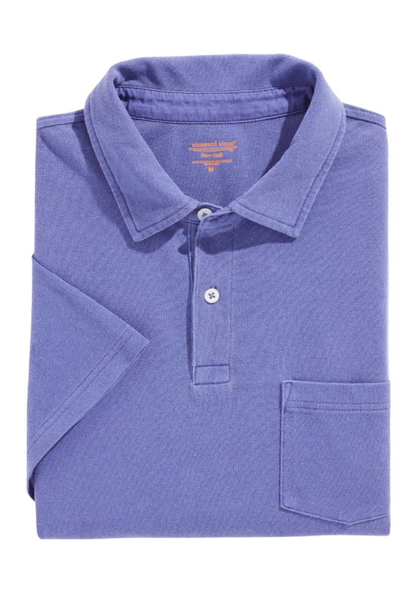 Mens Surfside Garment Dyed Pique Polo Shirt