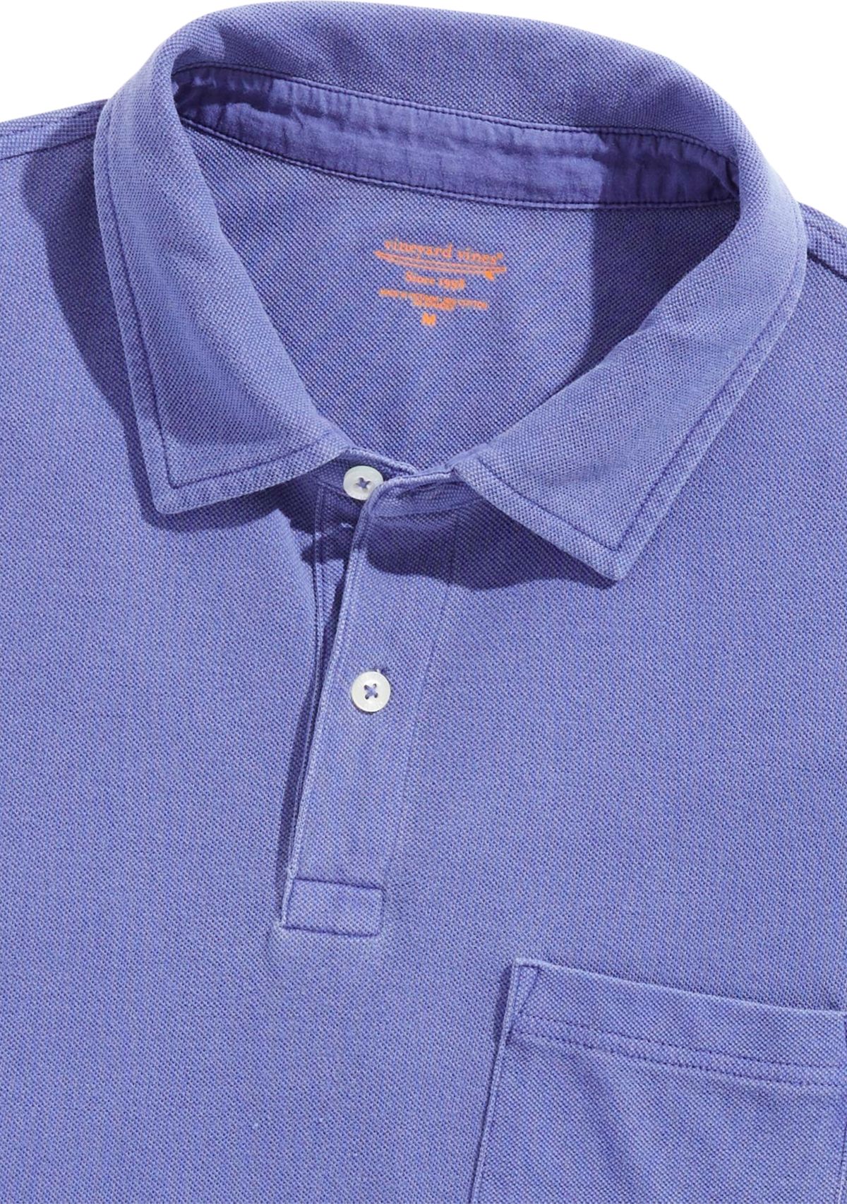 Mens Surfside Garment Dyed Pique Polo Shirt