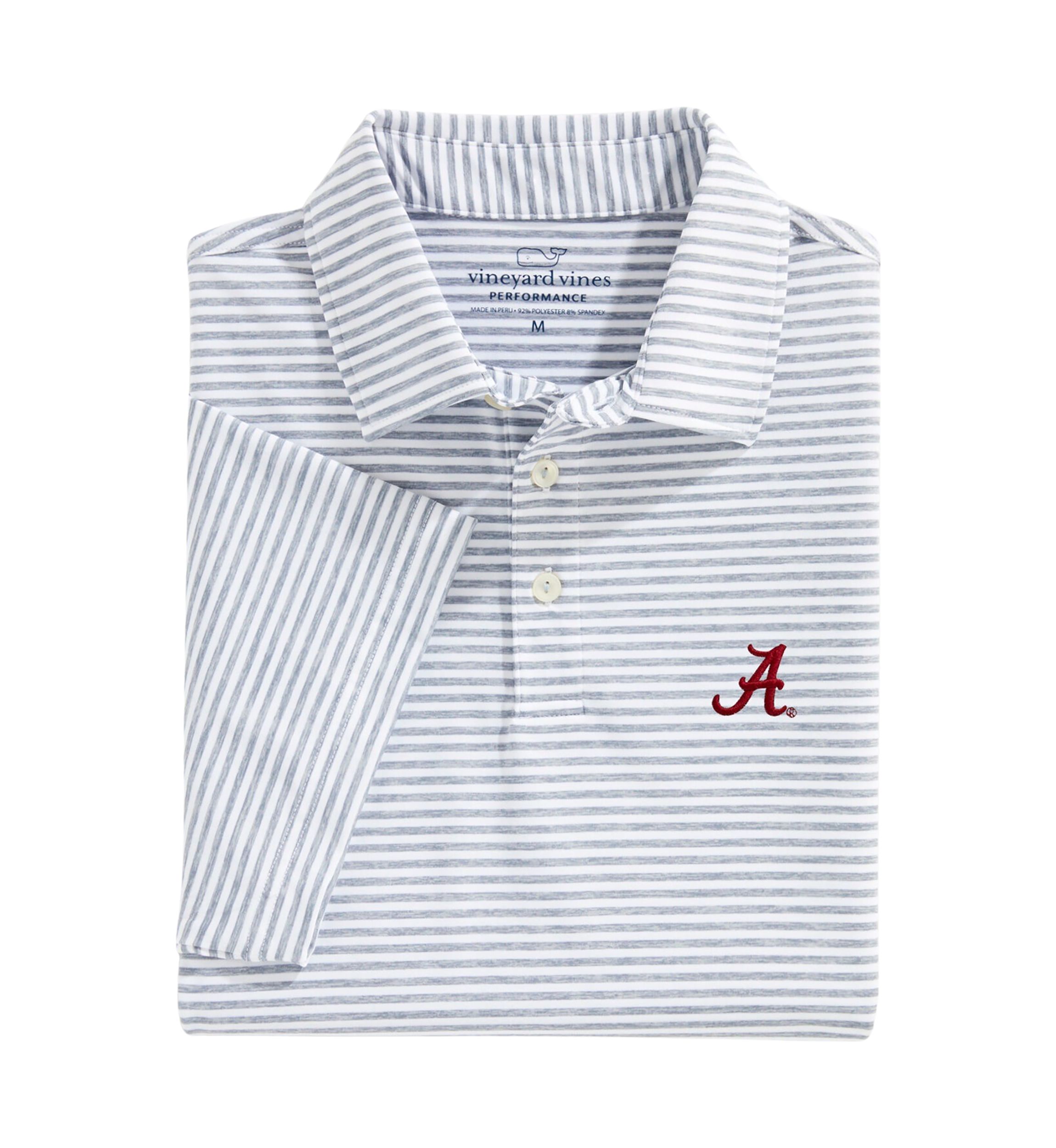 NCAA Alabama Crimson Tide Heathered Winstead Stripe Sankaty Polo Shirt