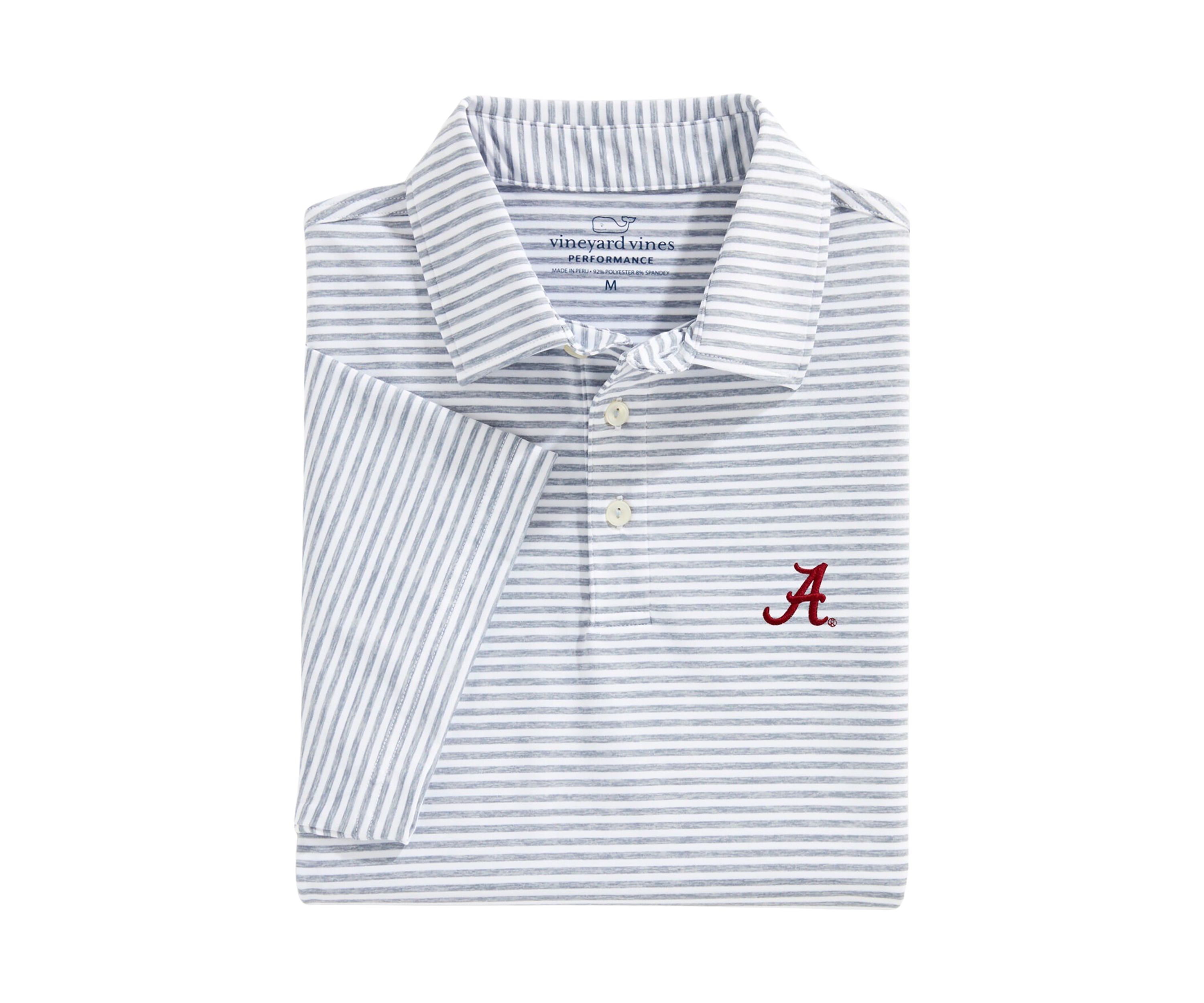 NCAA Alabama Crimson Tide Heathered Winstead Stripe Sankaty Polo Shirt