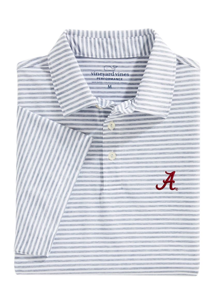 NCAA Alabama Crimson Tide Heathered Winstead Stripe Sankaty Polo Shirt