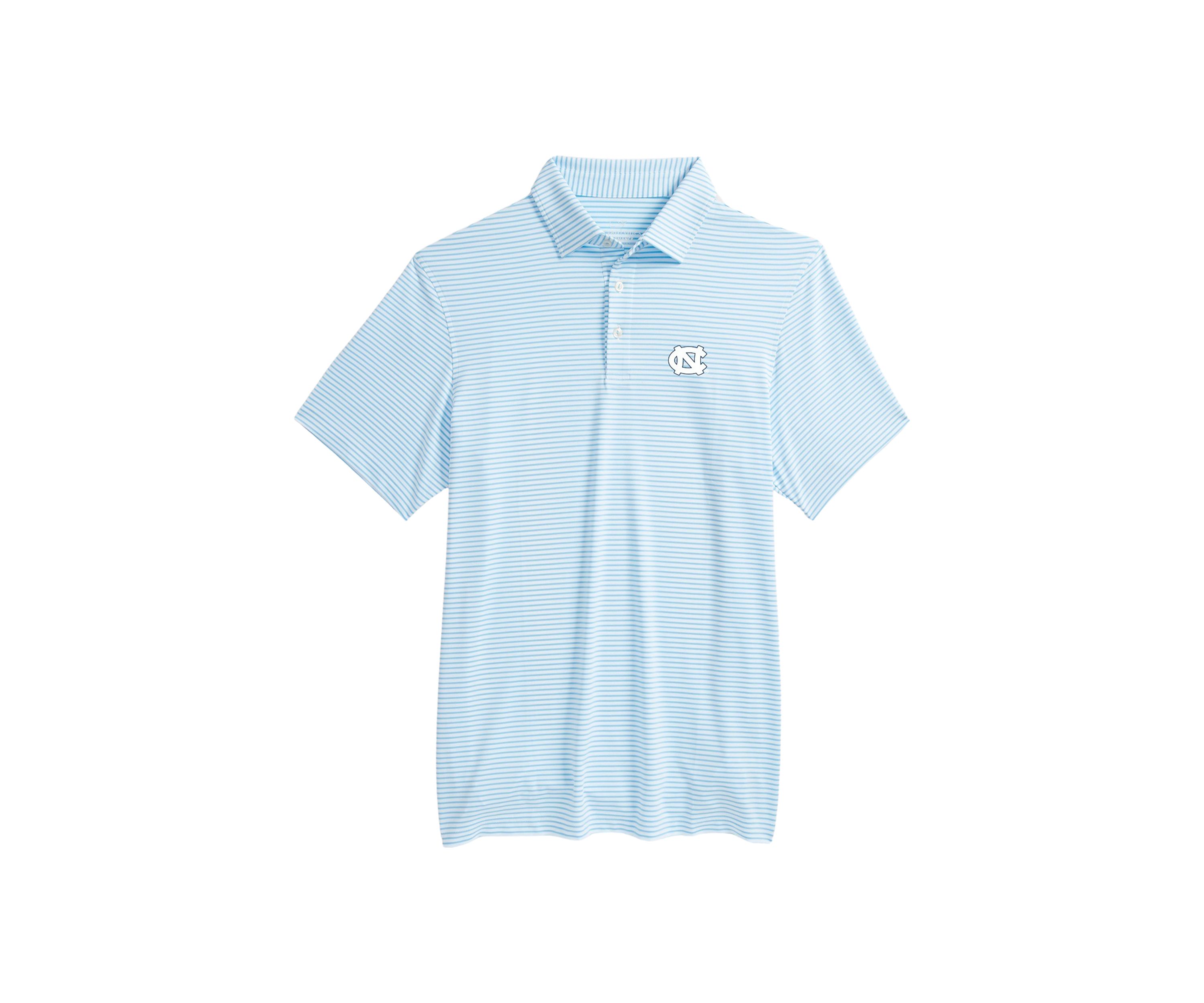 NCAA North Carolina Tar Heels Collegiate Bradley Stripe Sankaty Polo - UNC