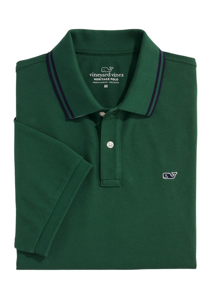 Mens Heritage Tipped Piqué Polo Shirt