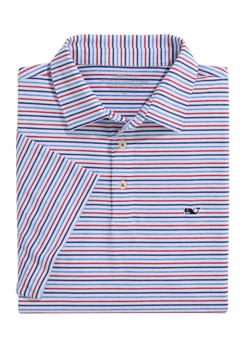 Mens Multi Bradley Stripe Sankaty Polo Shirt