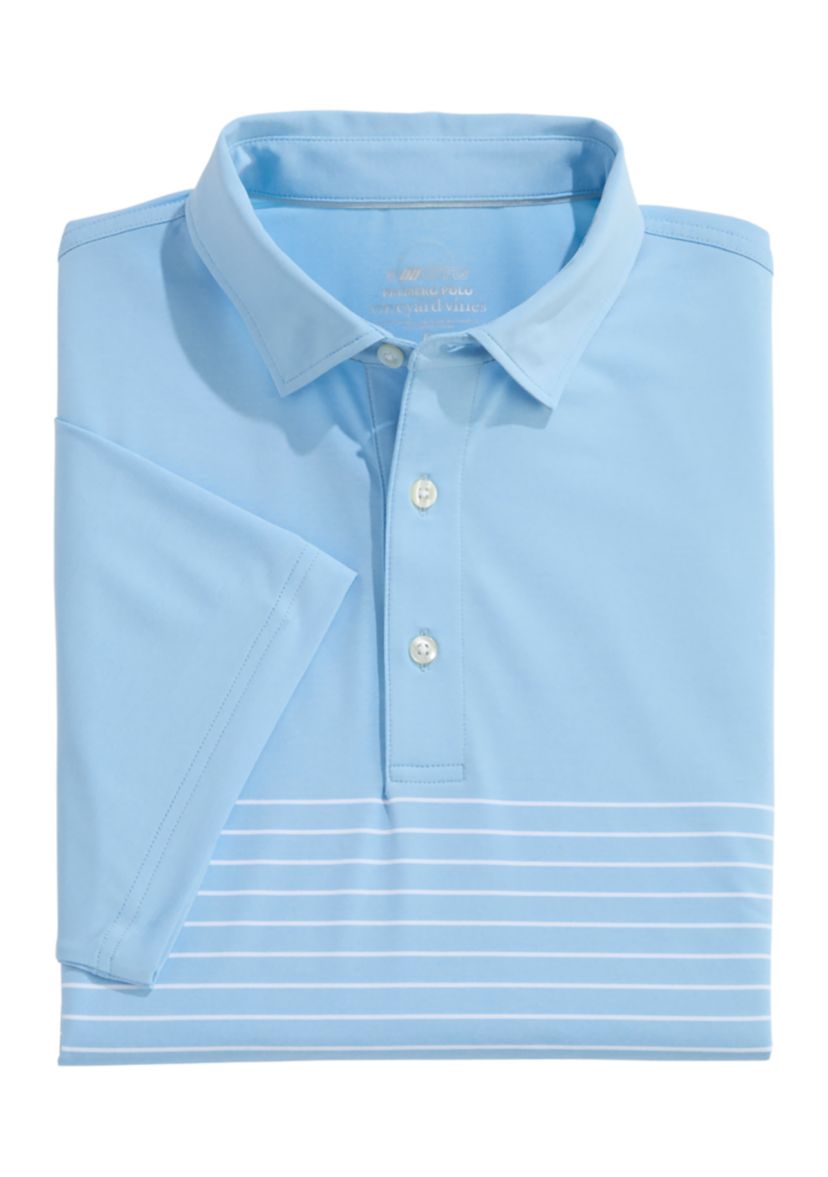 Mens Fairway Breton Stripe Golf Palmero Polo Shirt