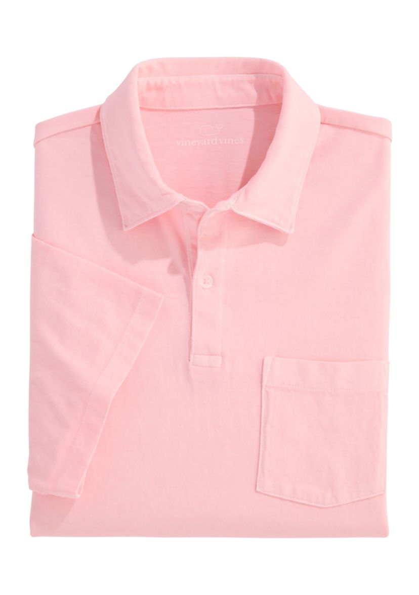 Mens Surf Garment Dyed Polo Shirt