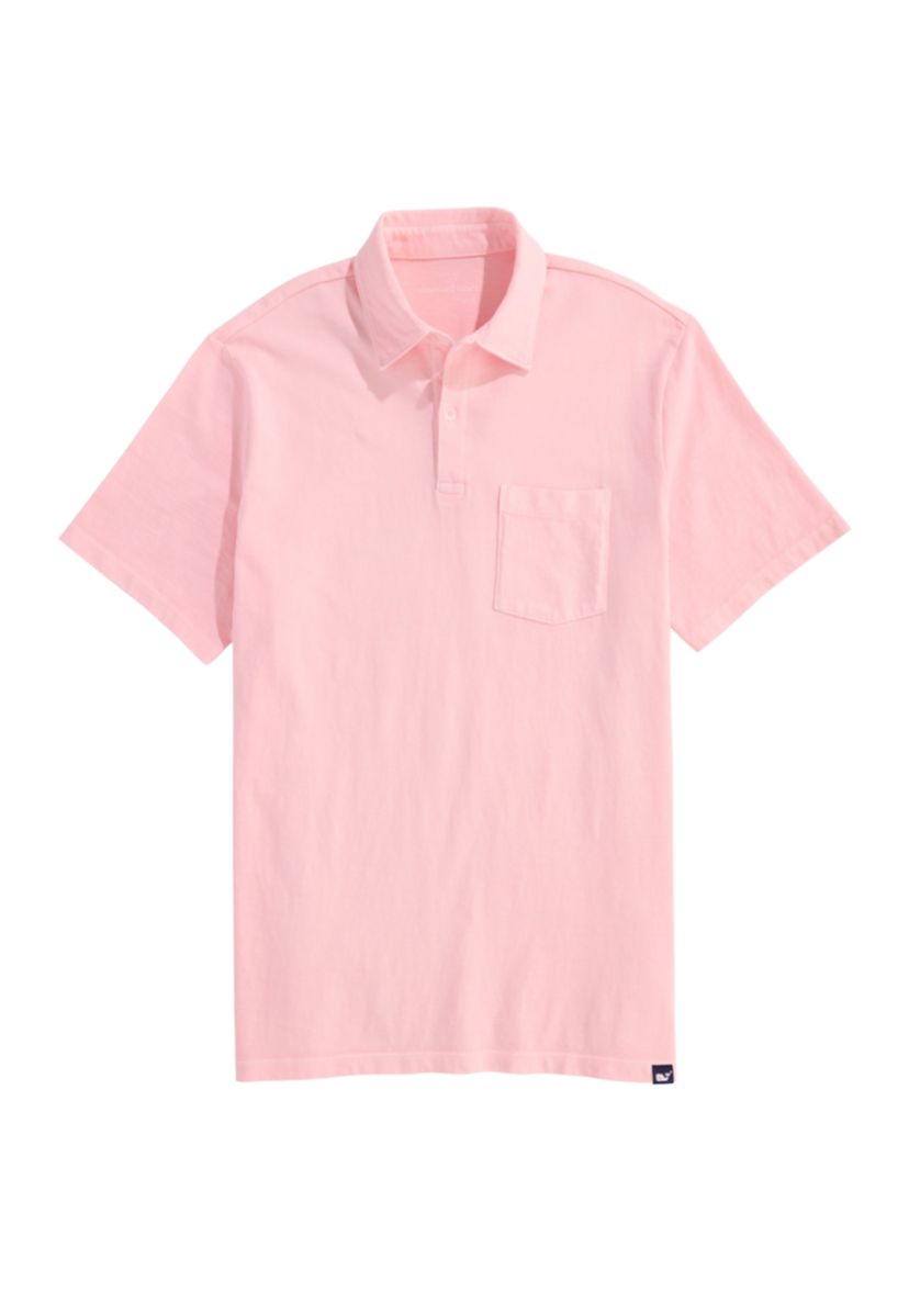 Mens Surf Garment Dyed Polo Shirt