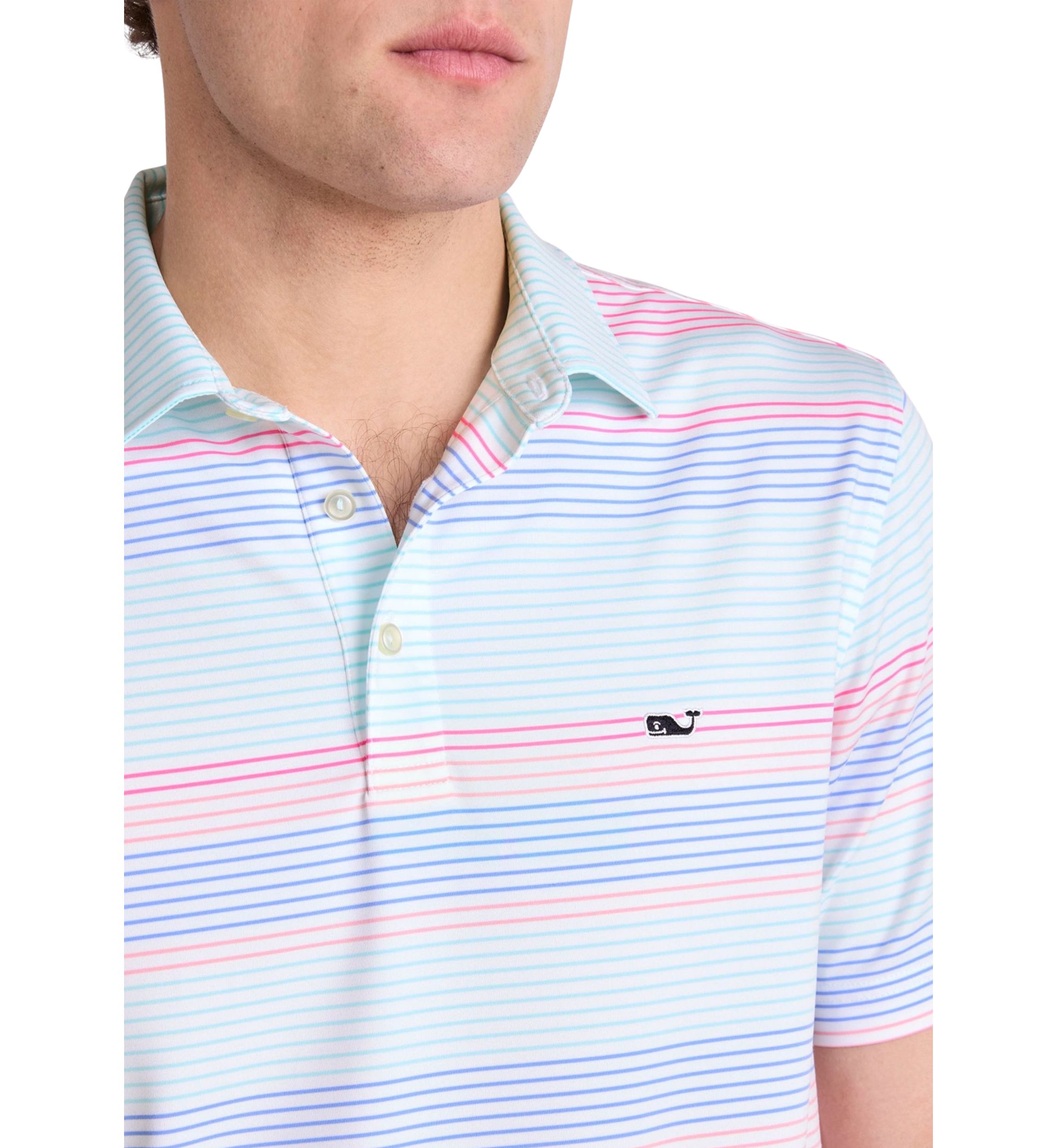 Mens Harborview Engineer Stripe Sankaty Polo Shirt