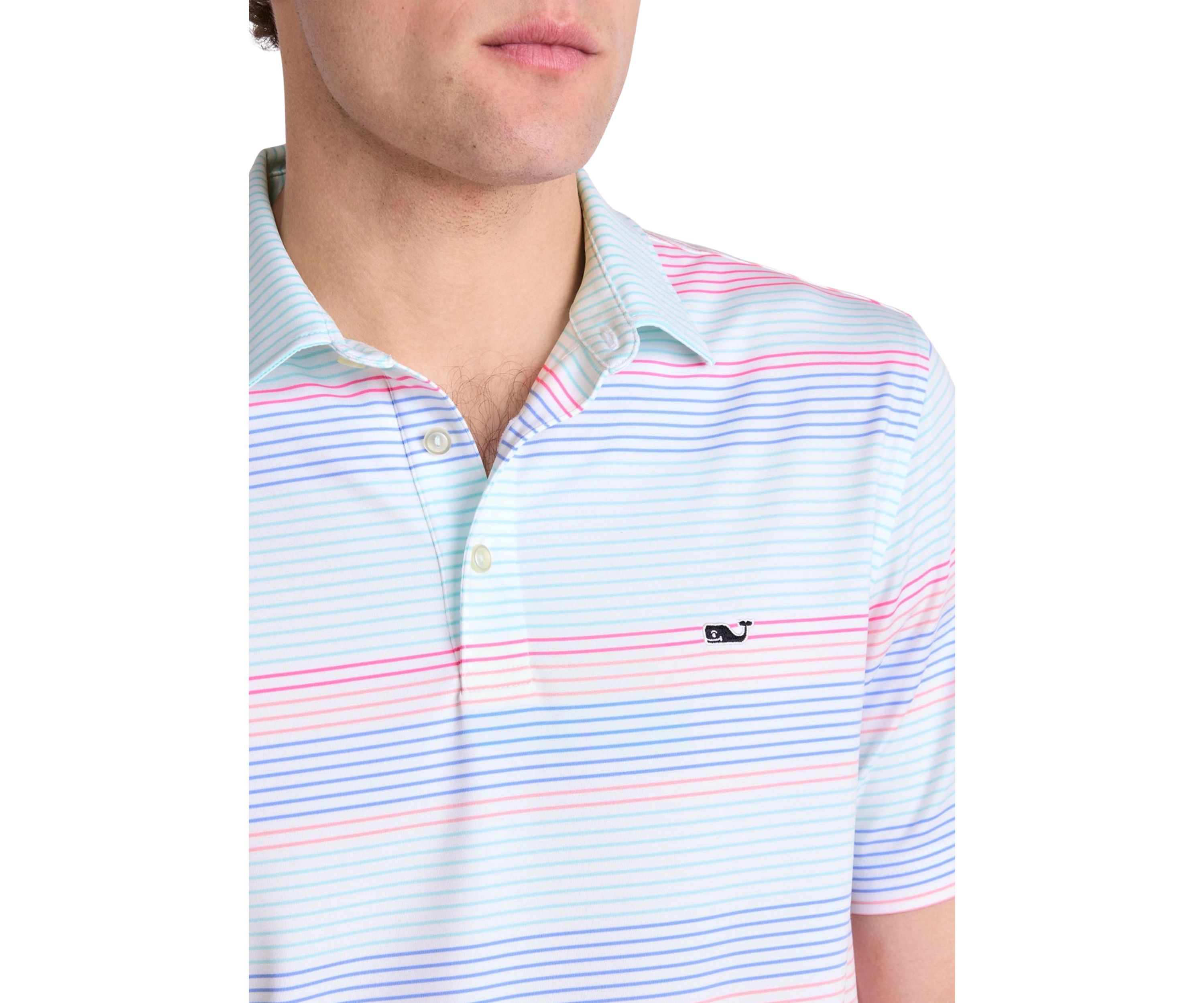 Mens Harborview Engineer Stripe Sankaty Polo Shirt