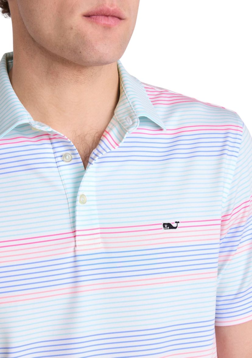 Mens Harborview Engineer Stripe Sankaty Polo Shirt