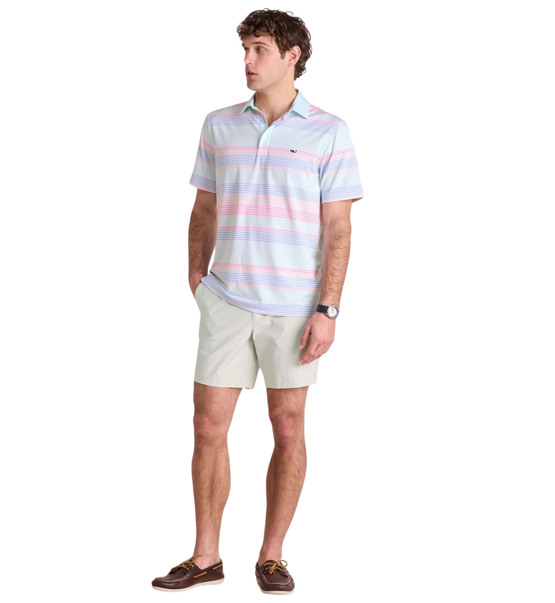 Mens Harborview Engineer Stripe Sankaty Polo Shirt